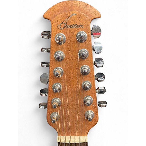 Used Ovation standard balladeer 12 string Red 12 String Acoustic Electric Guitar