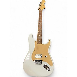Used 2000s Squier Tom Delonge Signature Stratocaster Olympic Pearl Solid Body Electric Guitar