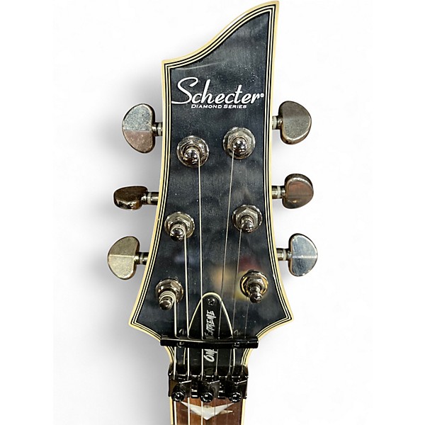 Used Schecter Guitar Research Omen Extreme 6 FR See-Thru Black Solid Body Electric Guitar