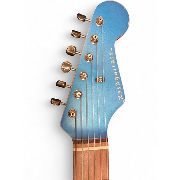 Used 2021 Nash Guitars S63/MH Lake Placid Blue Solid Body Electric Guitar