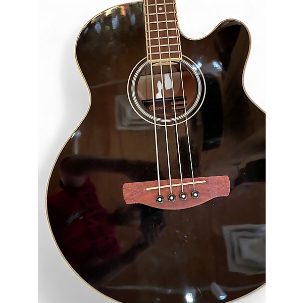 Used Ibanez AEB5E-BK Black Acoustic Bass Guitar