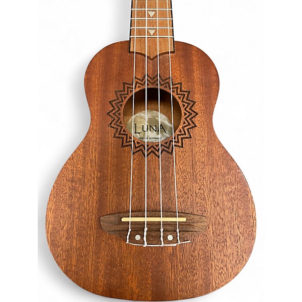 Used Luna Vintage Mahogany Soprano Ukulele Natural Ukulele