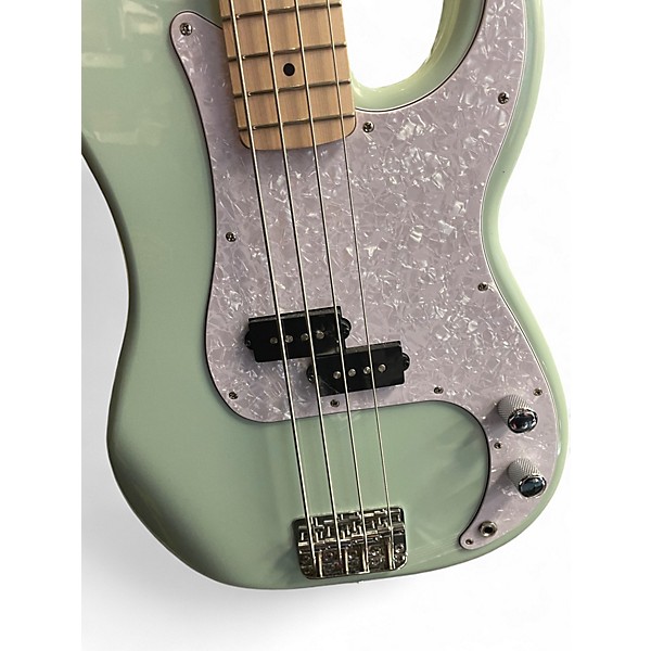Used Squier Precision Bass Mint Green Electric Bass Guitar