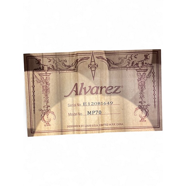 Used Alvarez MP70 Natural Acoustic Electric Guitar