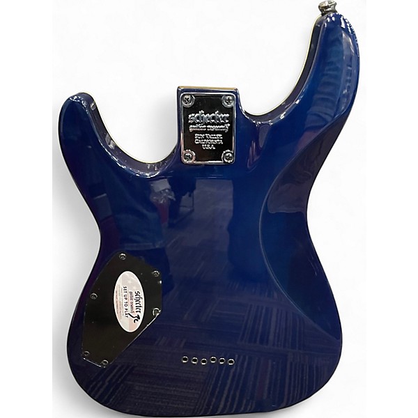 Used Schecter Guitar Research Omen Extreme 6 Ocean Blue Burst Solid Body Electric Guitar