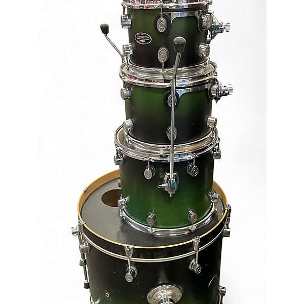 Used PDP by DW 4 Piece MX Series Green Fade Drum Kit