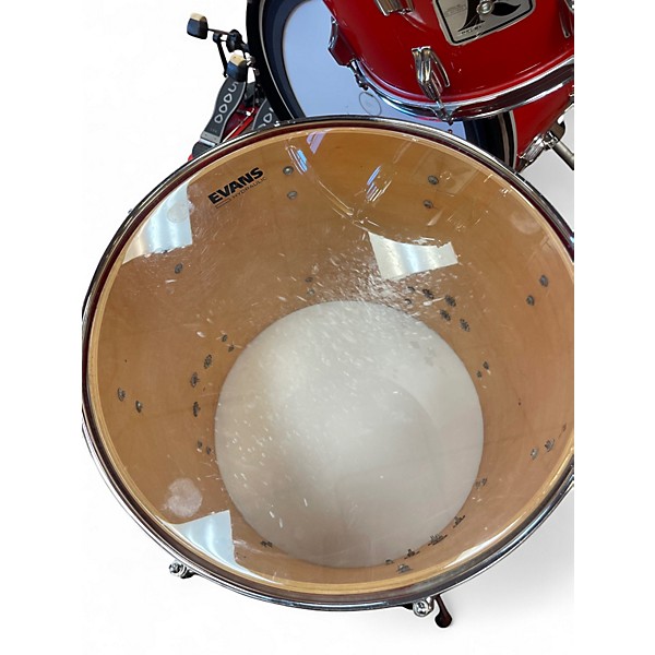 Vintage 1970s Rogers 4 Piece Drum Kit Fiesta Red Drum Kit