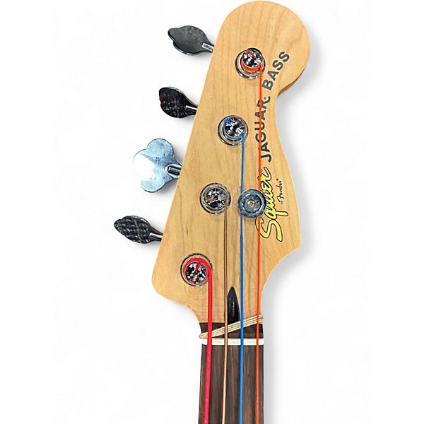 Used 2011 Squier Vintage Modified Jaguar Bass Special Black Electric Bass Guitar