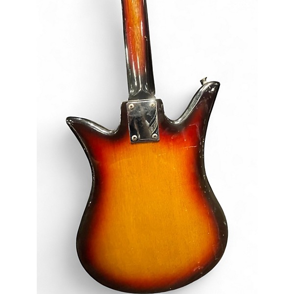 Vintage 1960s Teisco tulip e110 2 Color Sunburst Solid Body Electric Guitar