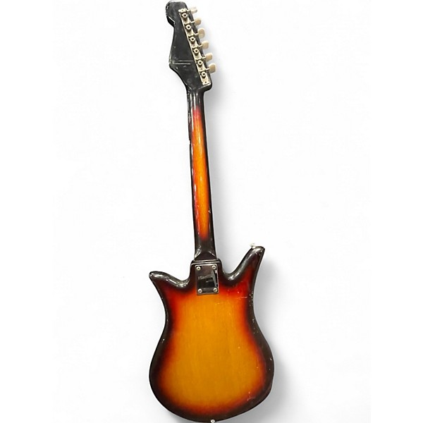 Vintage 1960s Teisco tulip e110 2 Color Sunburst Solid Body Electric Guitar