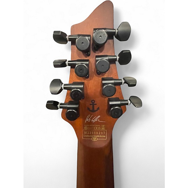 Used Schecter Guitar Research ROB SCALLON C-8 SATIN DARK ROAST Solid Body Electric Guitar