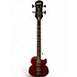 Used Epiphone LES PAUL SPECIAL BASS TRANSPARENT RED Electric Bass Guitar thumbnail