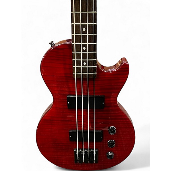 Used Epiphone LES PAUL SPECIAL BASS TRANSPARENT RED Electric Bass Guitar