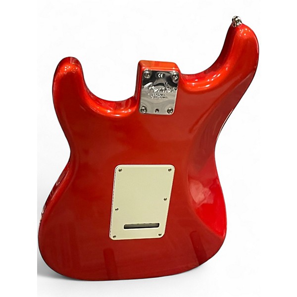 Used Fender American Deluxe Stratocaster Chrome Red Solid Body Electric Guitar