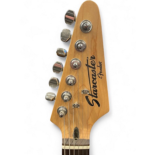 Used Starcaster by Fender HSS Stratocaster Black Solid Body Electric Guitar