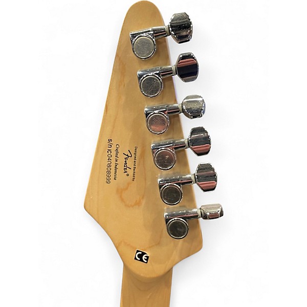 Used Starcaster by Fender HSS Stratocaster Black Solid Body Electric Guitar