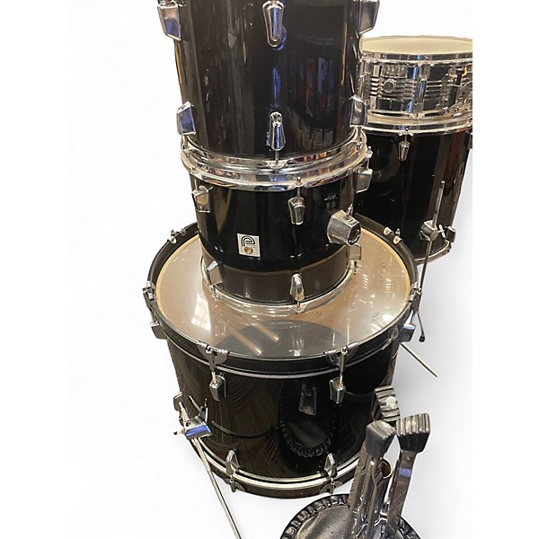 Used Percussion Plus 5 Piece 5 Piece Black Drum Kit