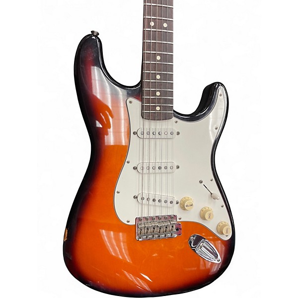 Used 1995 Fender Standard Stratocaster 2 Tone Sunburst Solid Body Electric Guitar
