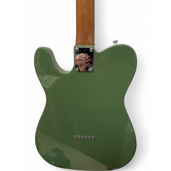 Used Warmoth Guitar Tele Style Guitar olive green Solid Body Electric Guitar