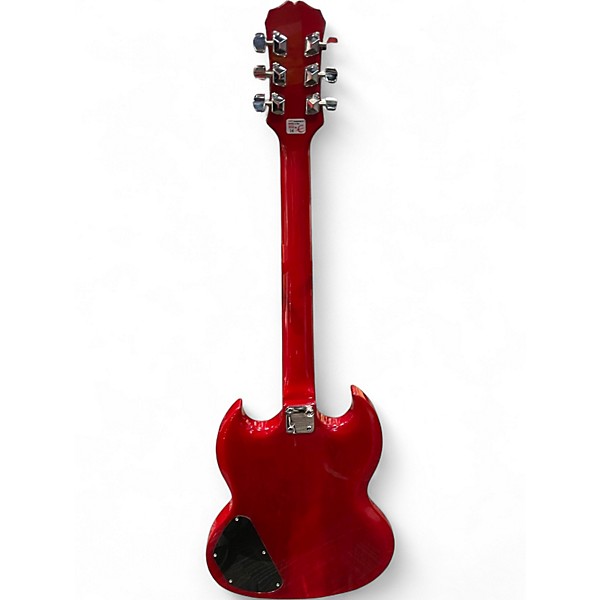 Used Epiphone SG Junior Trans Red Solid Body Electric Guitar