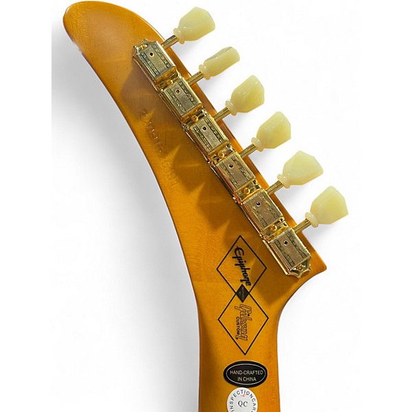 Used Epiphone inspired by gibson explorer Natural Solid Body Electric Guitar