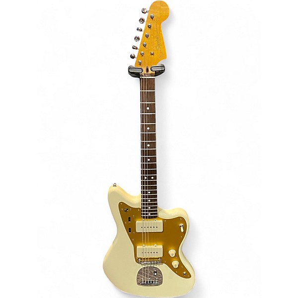Used Squier J Mascis Jazzmaster Vintage White Solid Body Electric Guitar