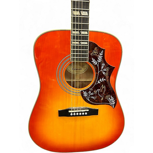 Used Epiphone Hummingbird Pro 2 Color Sunburst Acoustic Electric Guitar