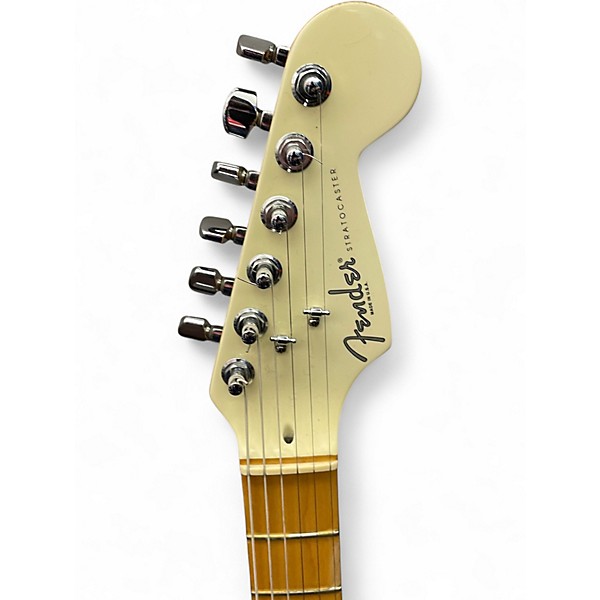 Used Fender American Standard Stratocaster Olympic White Solid Body Electric Guitar