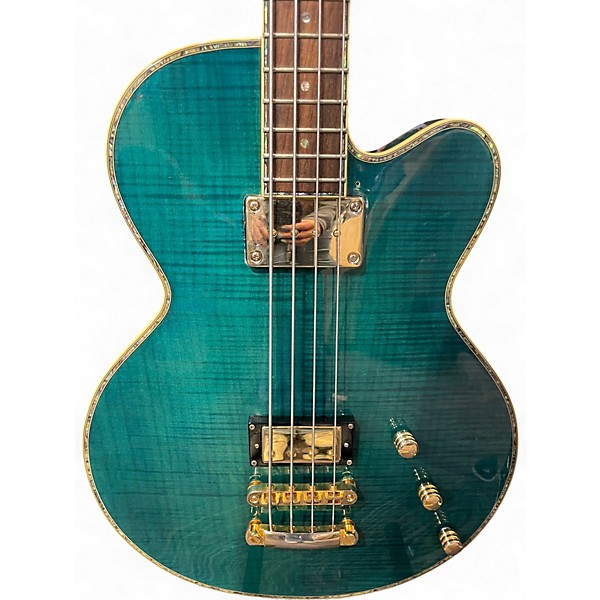 Used PEERLESS SMOKED BASS CUSTOM GREEN ANALINE Electric Bass Guitar