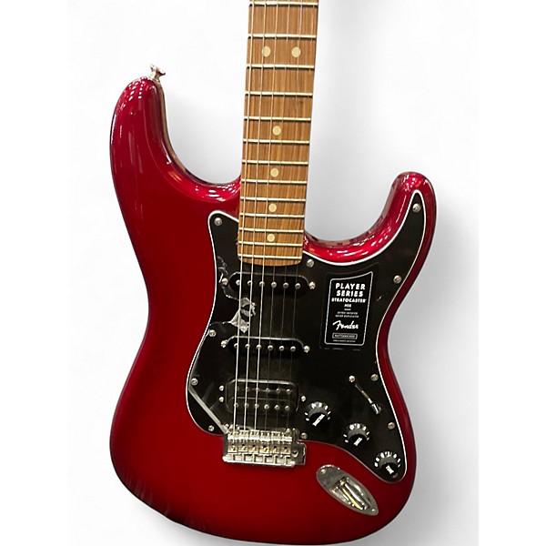 Used Fender Player Stratocaster HSS Candy Apple Red Solid Body Electric Guitar
