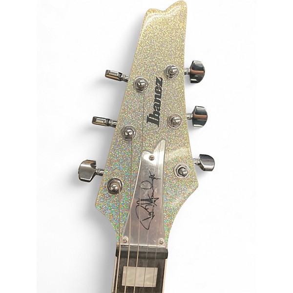 Used Ibanez PS60 Silver Sparkle Solid Body Electric Guitar