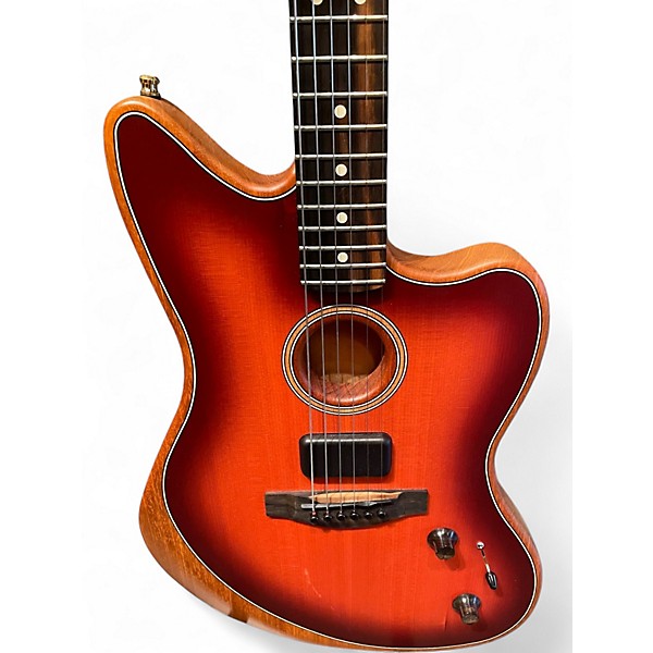 Used 2022 Fender American Acoustasonic Jazzmaster 2 Color Sunburst Acoustic Electric Guitar