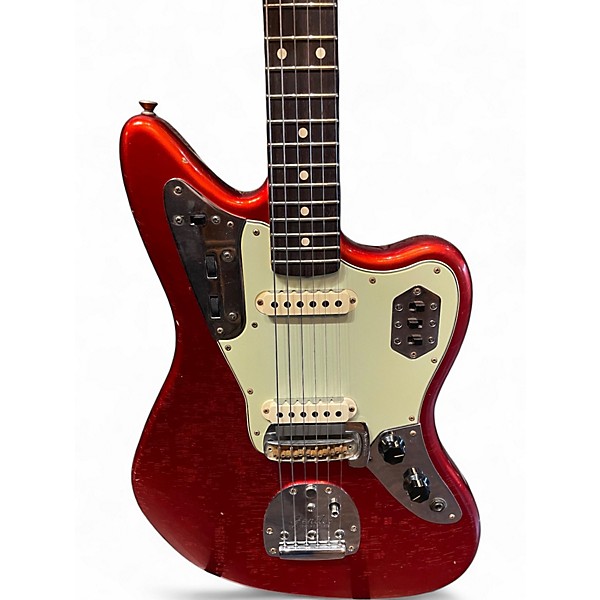 Used 2021 Fender 1963 Journeyman Relic Jaguar Candy Apple Red Solid Body Electric Guitar