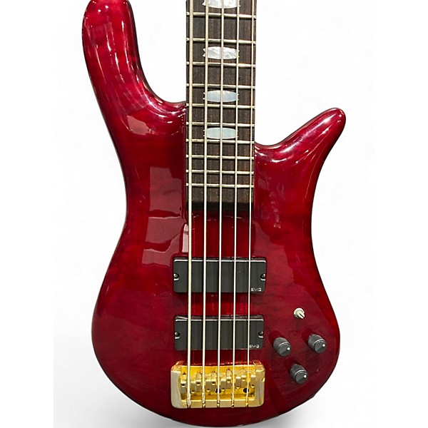 Used Spector Euro 5LX Crimson Red Trans Electric Bass Guitar