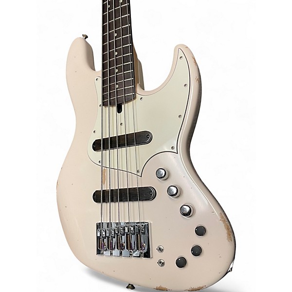 Used Xotic XJ-1T 5 String Shell Pink Relic Electric Bass Guitar