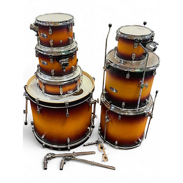 Used Pearl 7 Piece Decade Maple satin amburst Drum Kit