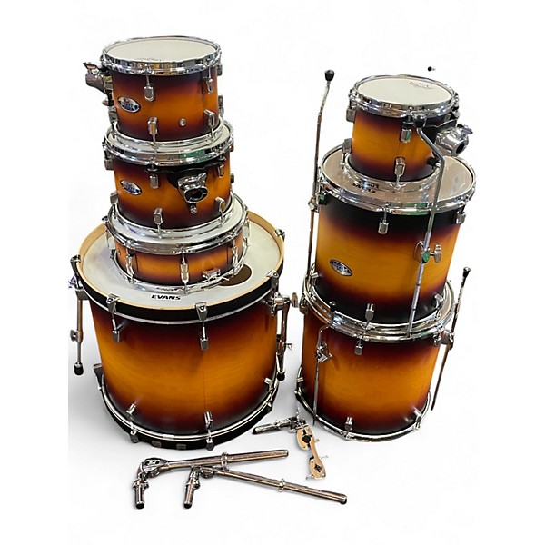 Used Pearl 7 Piece Decade Maple satin amburst Drum Kit