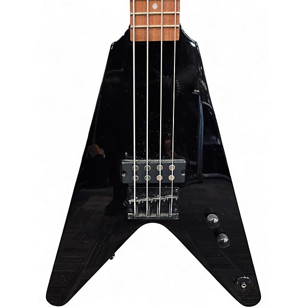 Used Dean V Metalman 4 String Black Electric Bass Guitar