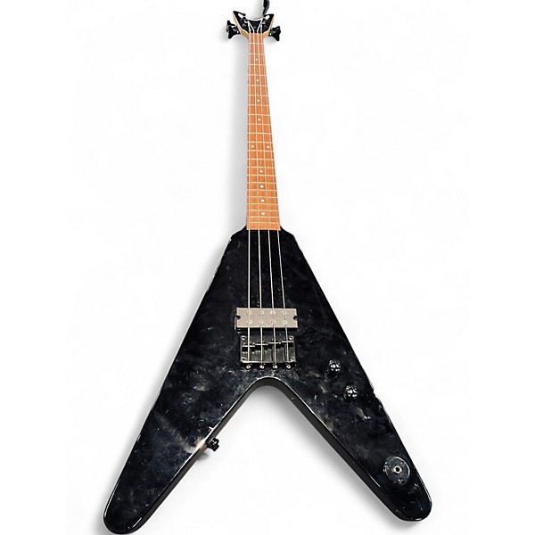 Used Dean V Metalman 4 String Black Electric Bass Guitar