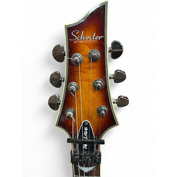 Used Schecter Guitar Research Omen Extreme 6 Floyd Rose 2 Color Sunburst Solid Body Electric Guitar