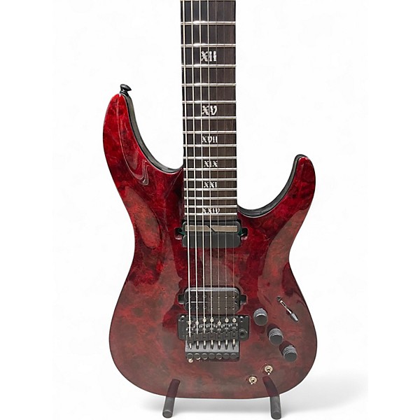 Used Schecter Guitar Research Apocalypse C-7 FRS Red reign Solid Body Electric Guitar