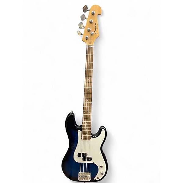 Used Crescent 4-STRING BASS Blue to Black Fade Electric Bass Guitar