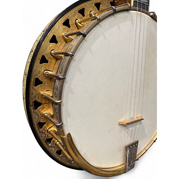 Vintage 1920s Vega Deluxe Vegaphone Natural & Gold Banjo