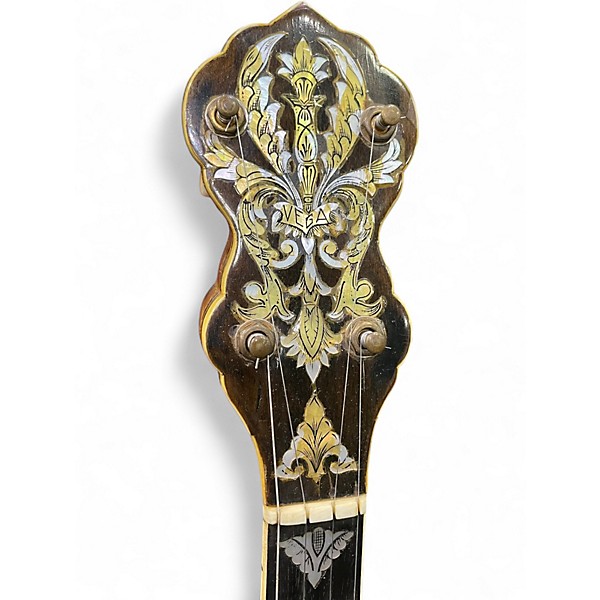 Vintage 1920s Vega Deluxe Vegaphone Natural & Gold Banjo