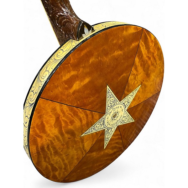 Vintage 1920s Vega Deluxe Vegaphone Natural & Gold Banjo