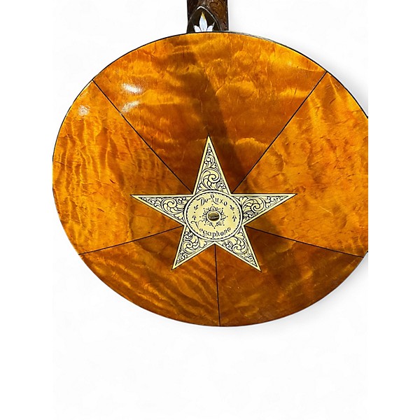 Vintage 1920s Vega Deluxe Vegaphone Natural & Gold Banjo