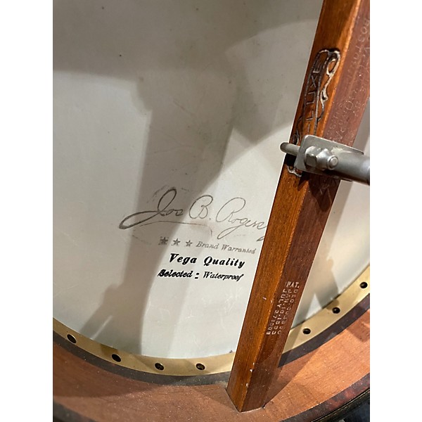 Vintage 1920s Vega Deluxe Vegaphone Natural & Gold Banjo