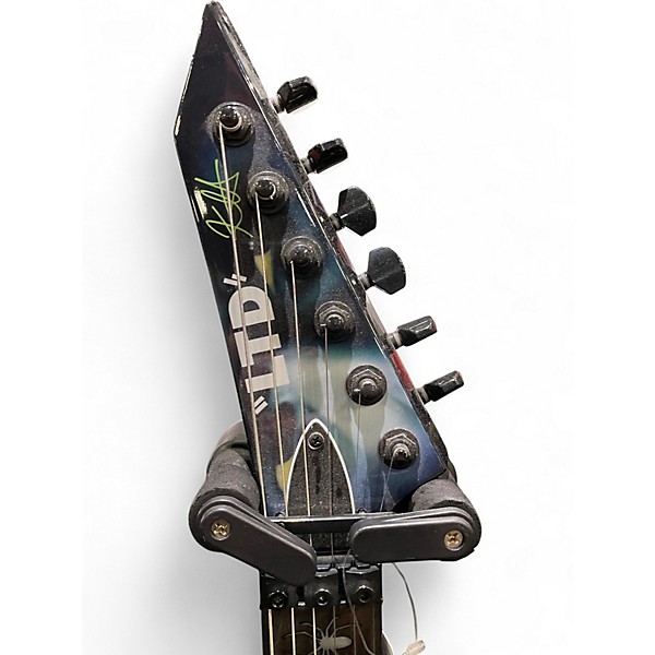 Used 2020s ESP LTD Kirk Hammett Signature White Zombie white zombie graffic Solid Body Electric Guitar