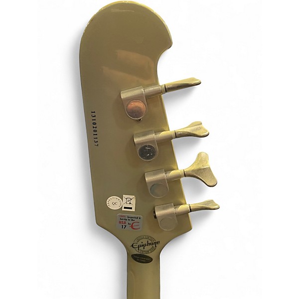 Used Epiphone Thunderbird IV Silver Electric Bass Guitar