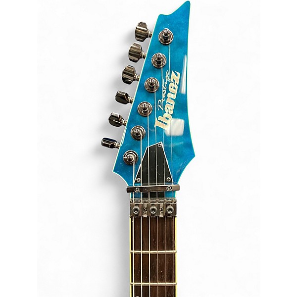 Used Ibanez S6570Q Prestige Series Ocean Turquoise Solid Body Electric Guitar